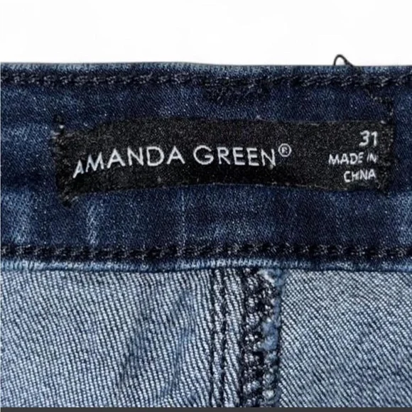 Y2K Skinny Jeans With Red Velvet Stripe - Picture 5 of 5